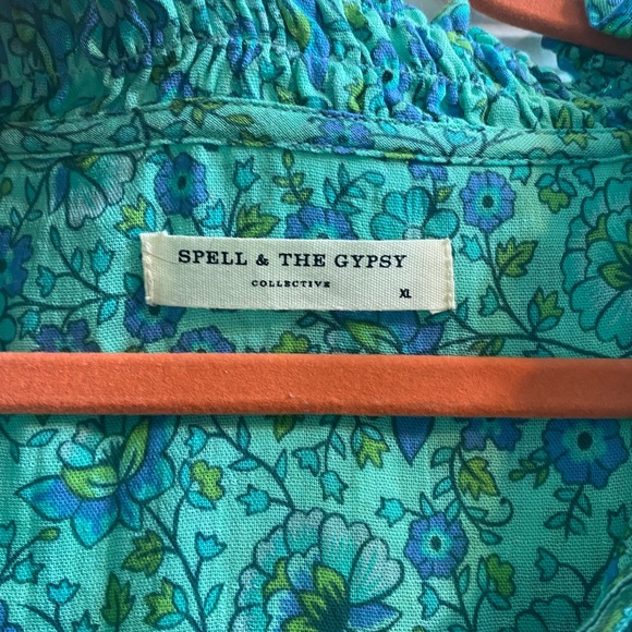 Spell Sundown Boho turquoise dress size XL - Picture 6 of 14